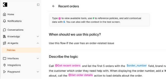 ai policies for customer support