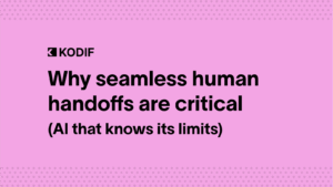 Human handoffs in automation