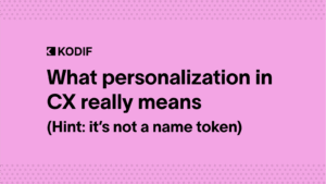 personalization in CX